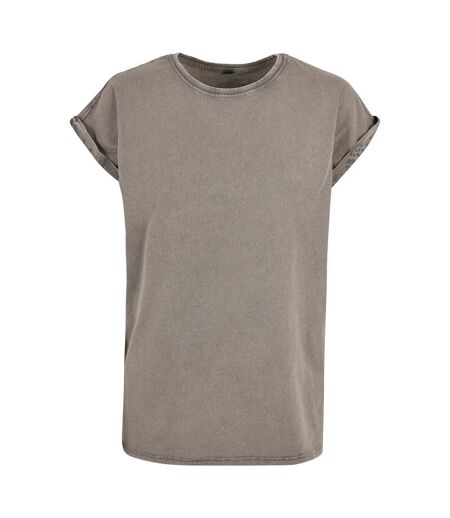 T-shirt Motif/style Délavé À L'acide Femme Anthracite Build Your Brand