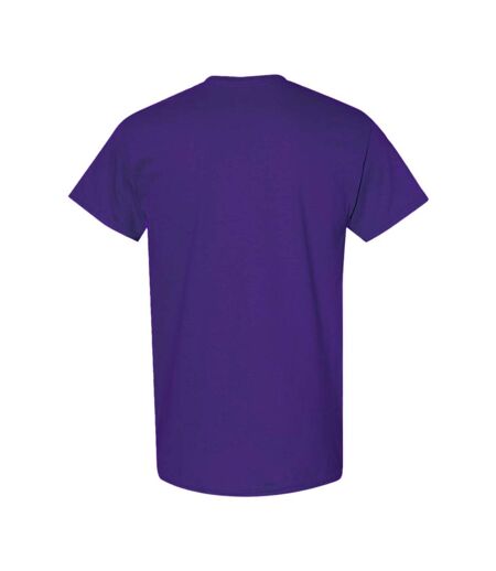 Pack Of 5  Mens Heavy Cotton Short Sleeve T-shirt  Purple Gildan