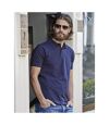Tee Jays Mens Heavy Pique Short Sleeve Polo Shirt (Navy Blue)
