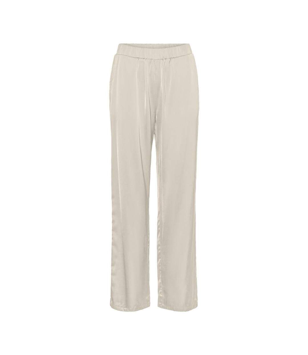 Pantalon fluide beige femme vero moda trousers-1