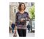 Tee-shirt MAYFLOWER RF141V col rond : l'élégance stretch au motif fleuri-1
