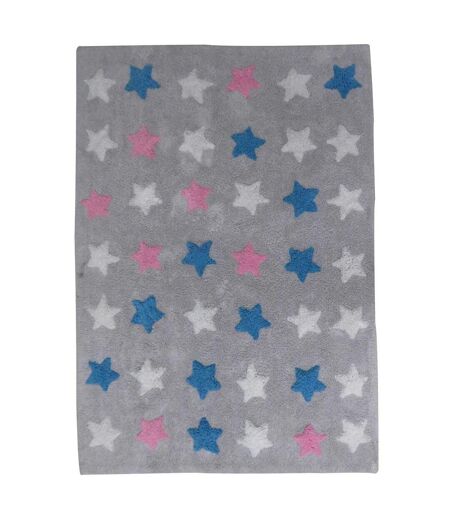 Tapis enfant fait main en coton ETOILE