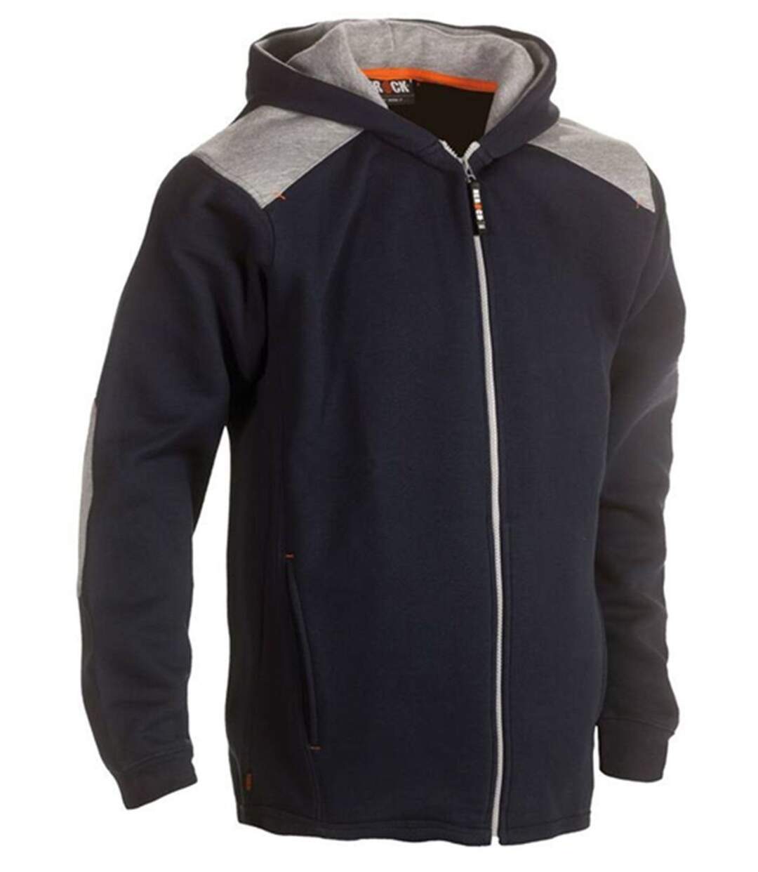 Veste sweat de travail zippée à capuche - Homme - HK351 - bleu marine-2