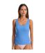 Womens/ladies Active Flex Fitted Tank Top Blue Adidas-1