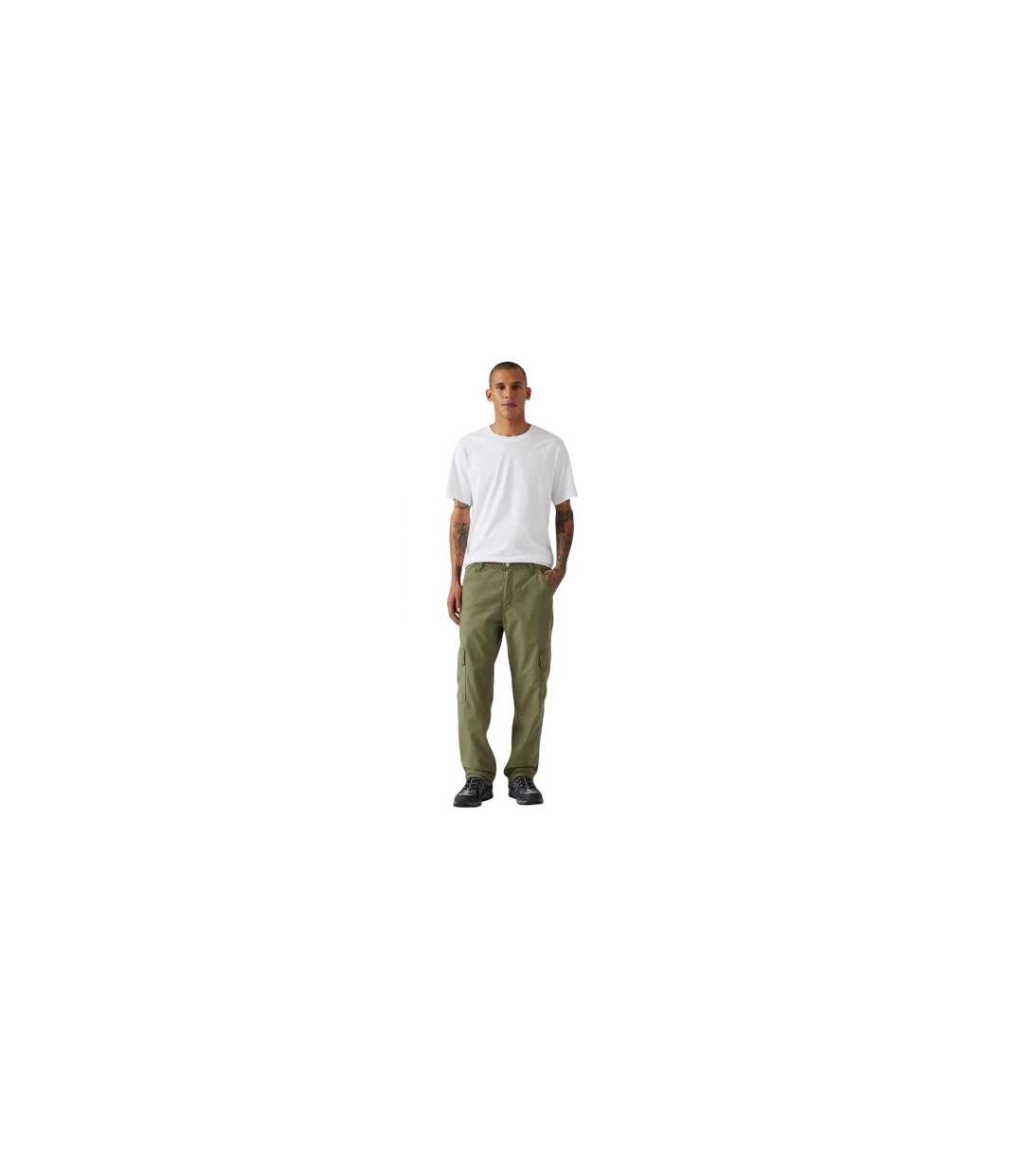 Pantalon À Poches Homme Vert Kaki Levis-1