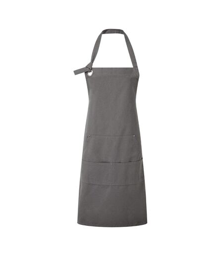 Calibre heavy canvas pocket apron one size dark grey Premier