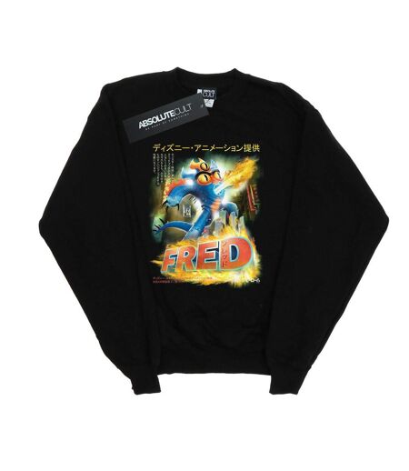 Disney - Sweat BIG HERO FRED ANIME POSTER - Femme (Noir) - UTBI12576