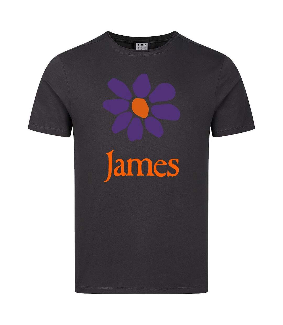 T-shirt Motif/style Marguerite Adulte Anthracite James-1