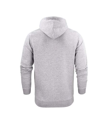 Mens Overhead Melange Full Zip Hoodie Grey Printer