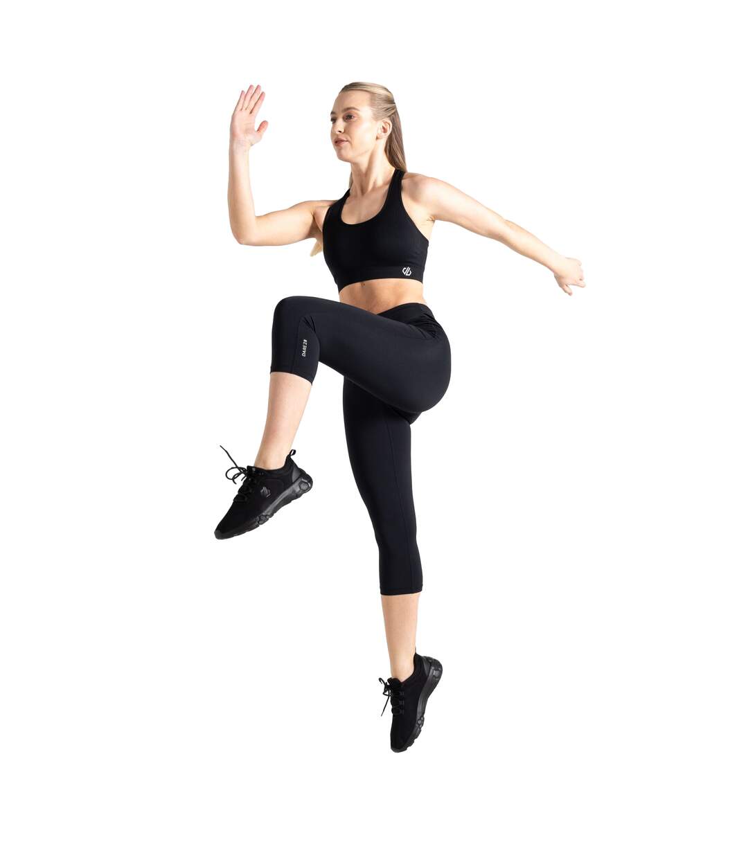 Legging Sport Motif/style Imprimé Tirets Femme Noir Regatta-4