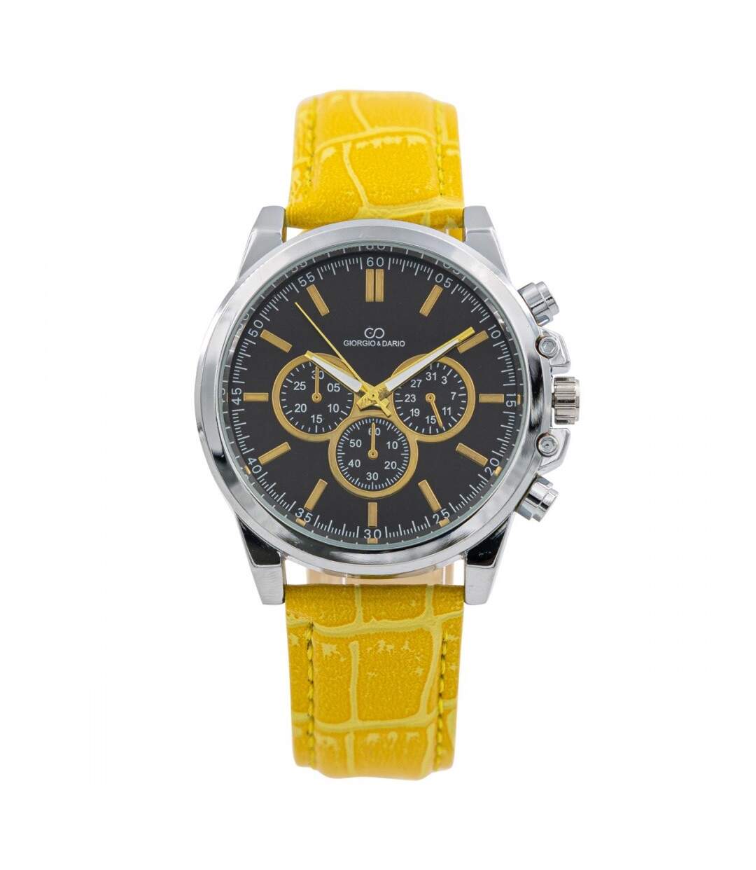 Coffret Montre Homme Jaune GIORGIO