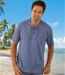 Pack of 2 Men's Pacific Lace-Up T-Shirts - White Blue