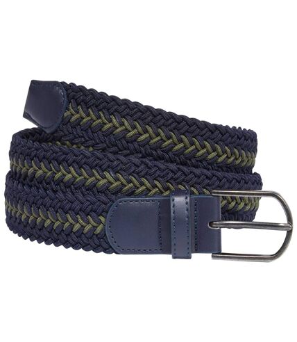 Men's Navy & Khaki Braided Belt