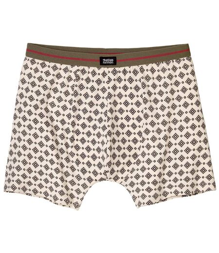 Pack of 3 Men's Comfort Stretch Boxers - Beige Orange Khaki