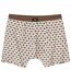Pack of 3 Men's Comfort Stretch Boxers - Beige Orange Khaki-5