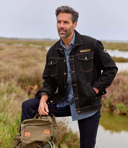 Men's Black Denim Jacket