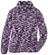 Women's Mottled Knit Turtleneck Sweater - Pink Blue Atlas For Men