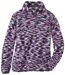 Women's Mottled Knit Turtleneck Sweater - Pink Blue