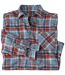 Men's Blue & Red Checked Shirt