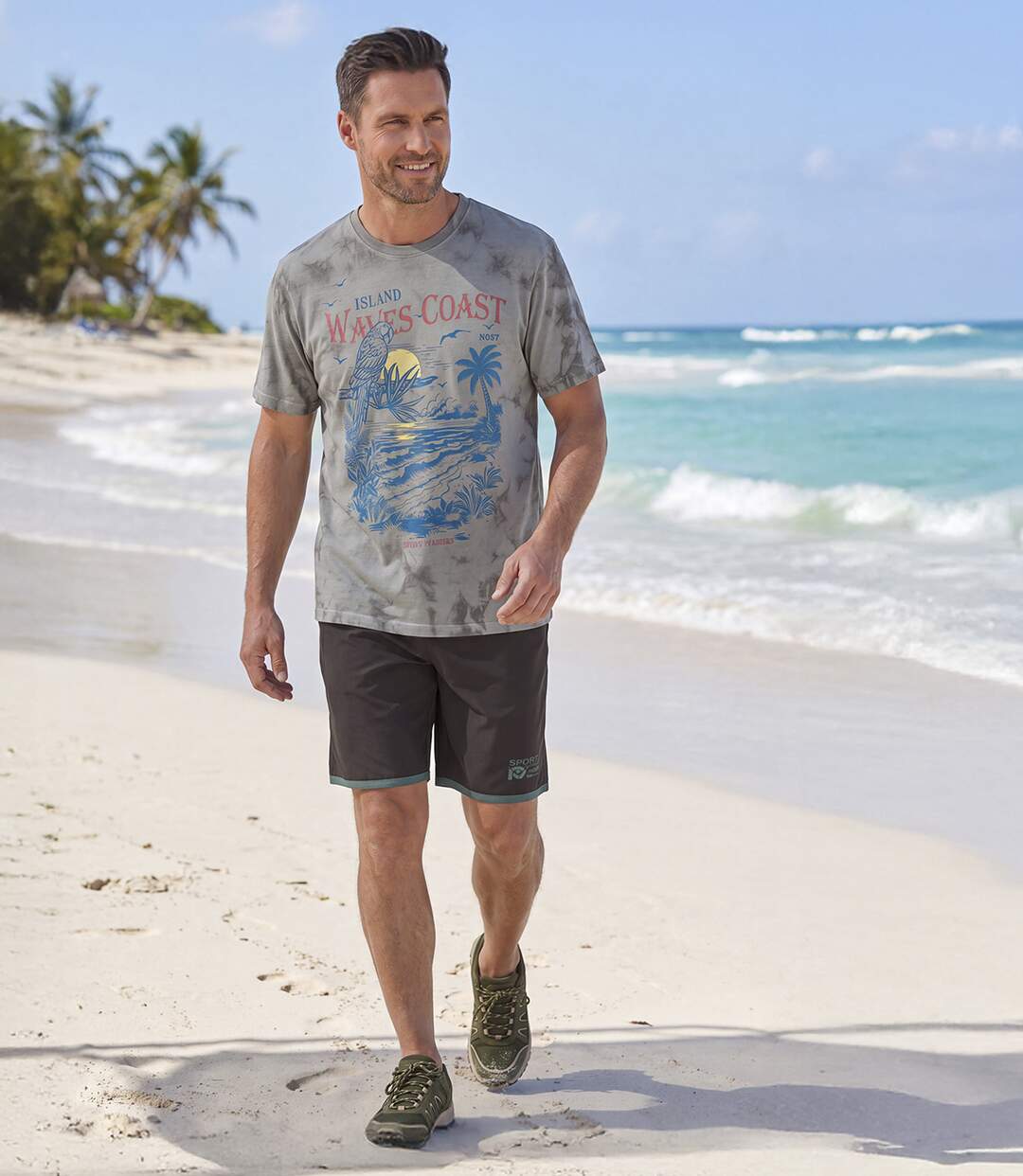 Le Tee-Shirt Tie and Dye Imprimé Vert-3