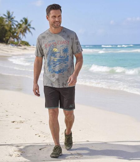Le Tee-Shirt Tie and Dye Imprimé Vert