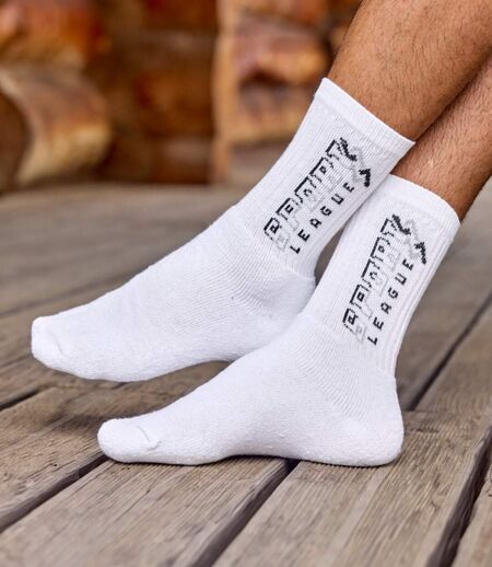 Pack of 5 Men's Pairs of Sports Socks - Black White Grey