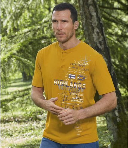 Zestaw 3 t-shirtów z dekoltem z guzikami Trail