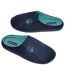 Men's Faux-Suede Slippers - Navy Blue 