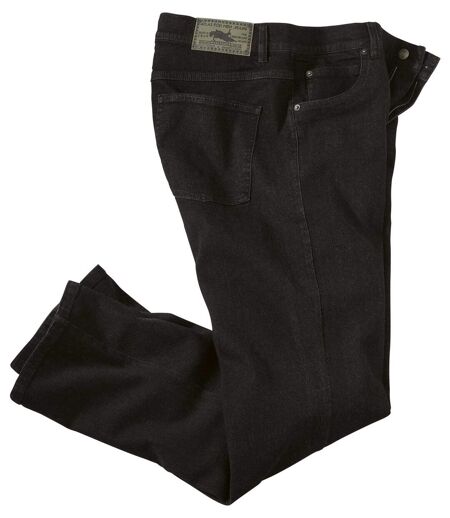 Men's Black Regular-Fit Jeans