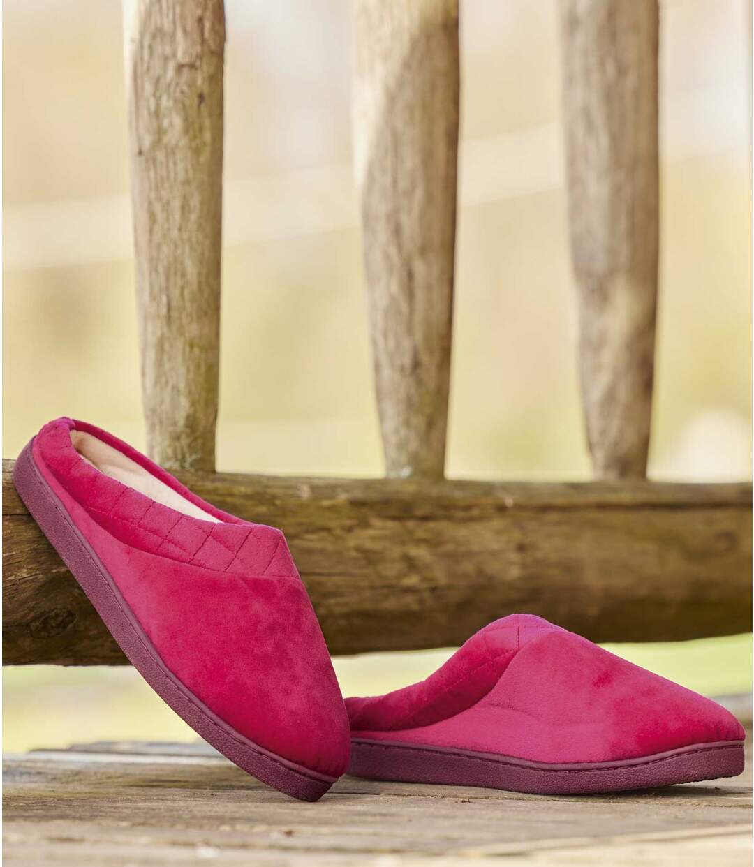 Women’s Pink Velour Slippers   Atlas For Men