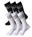 Pack of 6 Pairs of Men's Sports Socks - Black White-1