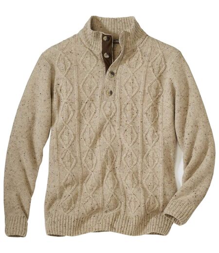 Trykotowy sweter z guzikami West Legend