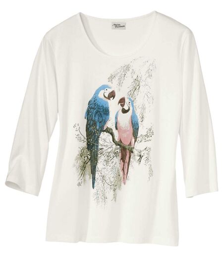 Tričko s motivy papoušků