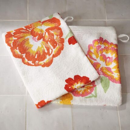 2 gants de toilette
