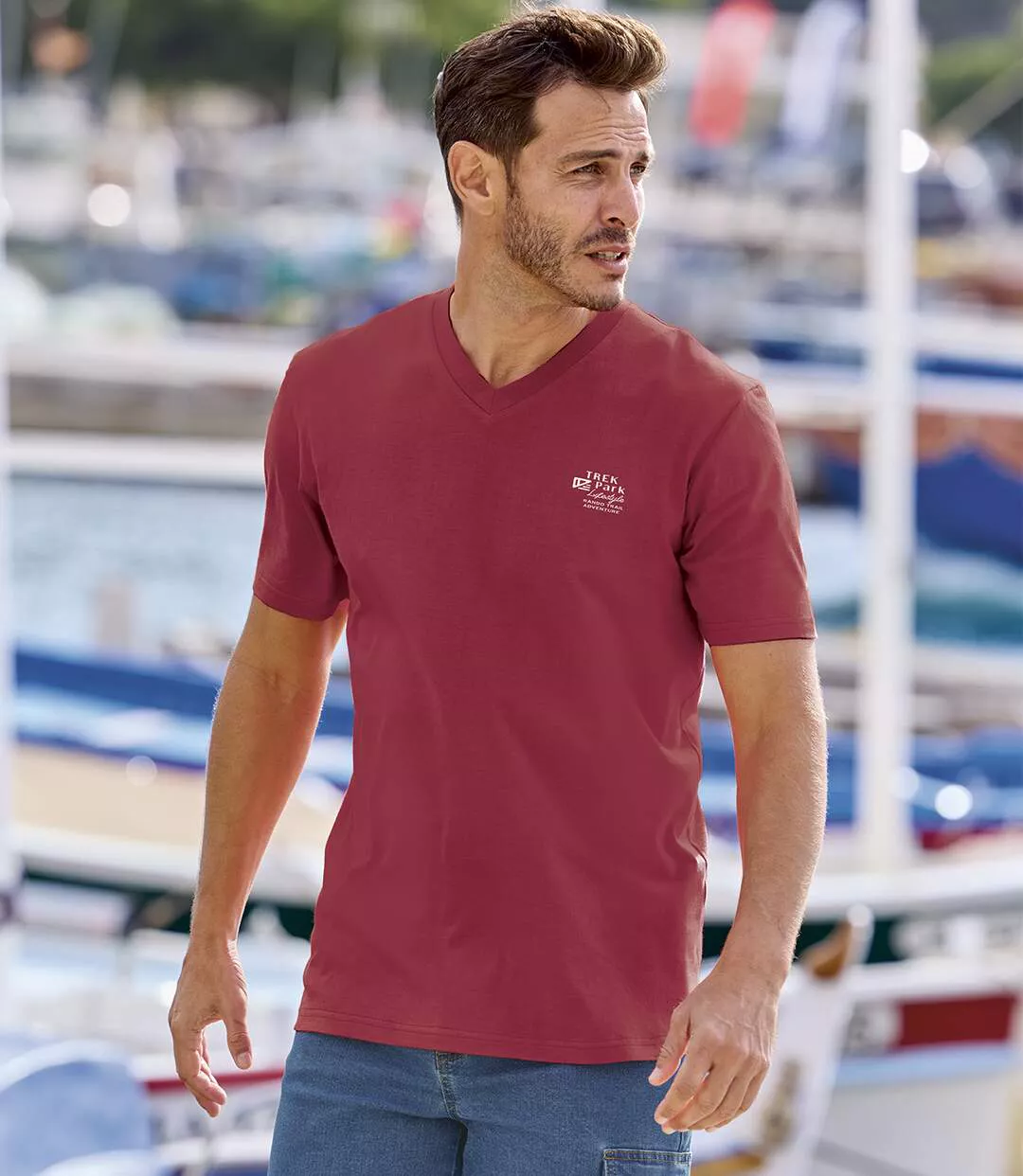 3er-Pack T-Shirts Travel mit V-Ausschnitt-6