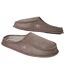 Men's Tan Faux Suede And Sherpa Slippers