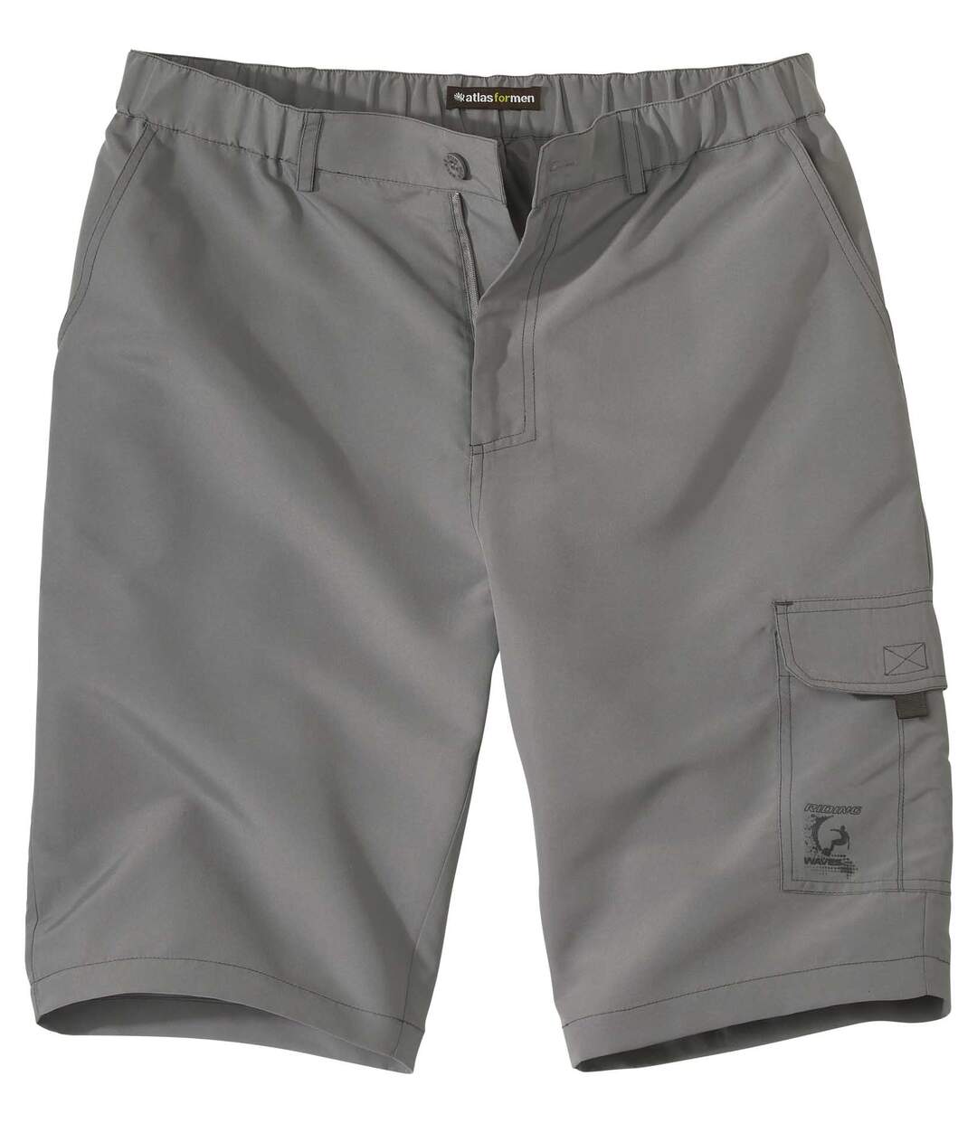 Men's Grey Microfibre Cargo Shorts Atlas For Men