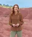 Women's Camel Faux Suede Jacket-2