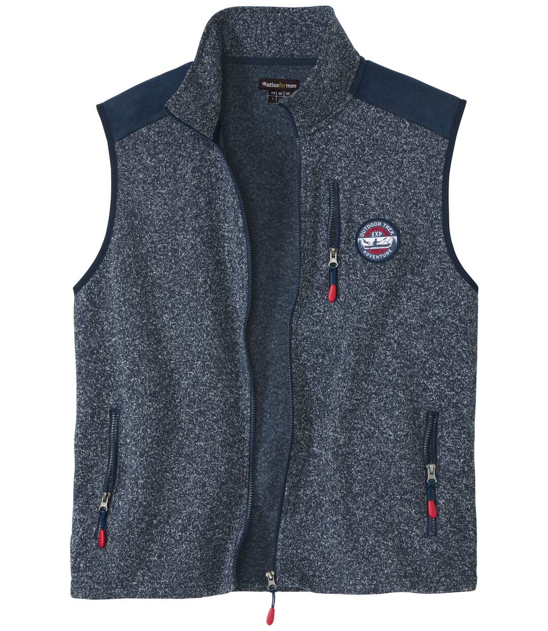 Men's Blue Brushed Fleece Gilet - Full-Zip-3