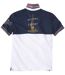 Men's Piqué Cotton Polo Shirt - White Navy
