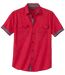 Men's Red Poplin Shirt-4