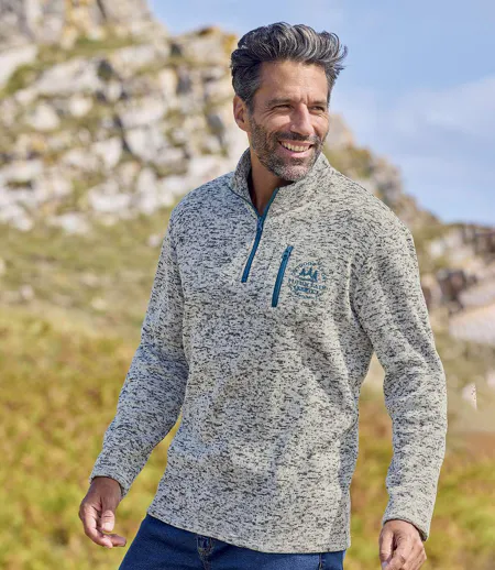 Le Lot de 2 Sweats Molleton Col Zippé