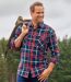 Men's Bright Checked Flannel Shirt