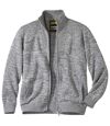 Men's Grey Knitted Jacket - Full Zip Atlas For Men