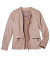 Women's Pink Faux Suede Jacket Atlas For Men