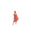 Robe Mi-longue Motif/style Plissé Femme Orange AX Paris-1