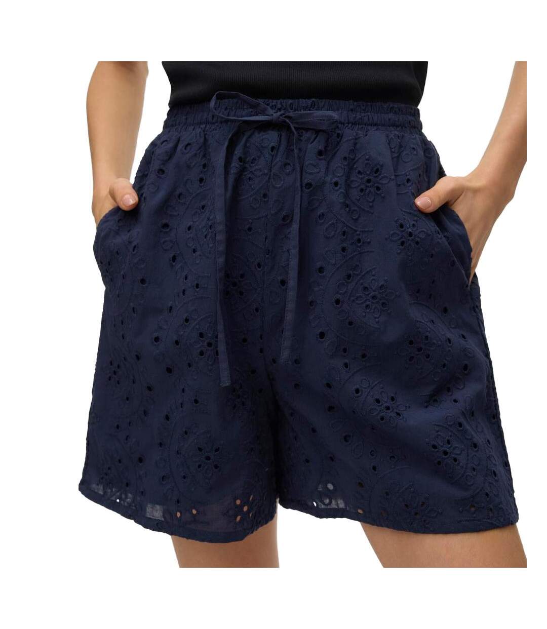 Short marine femme vero moda hay-1