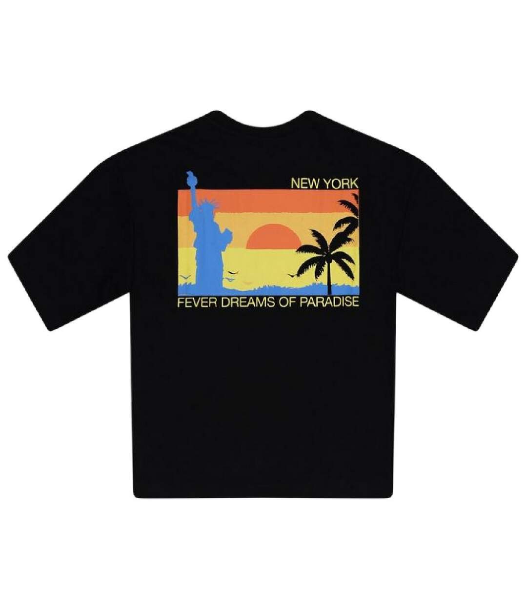 T-shirt Homme Noir Rose London-2
