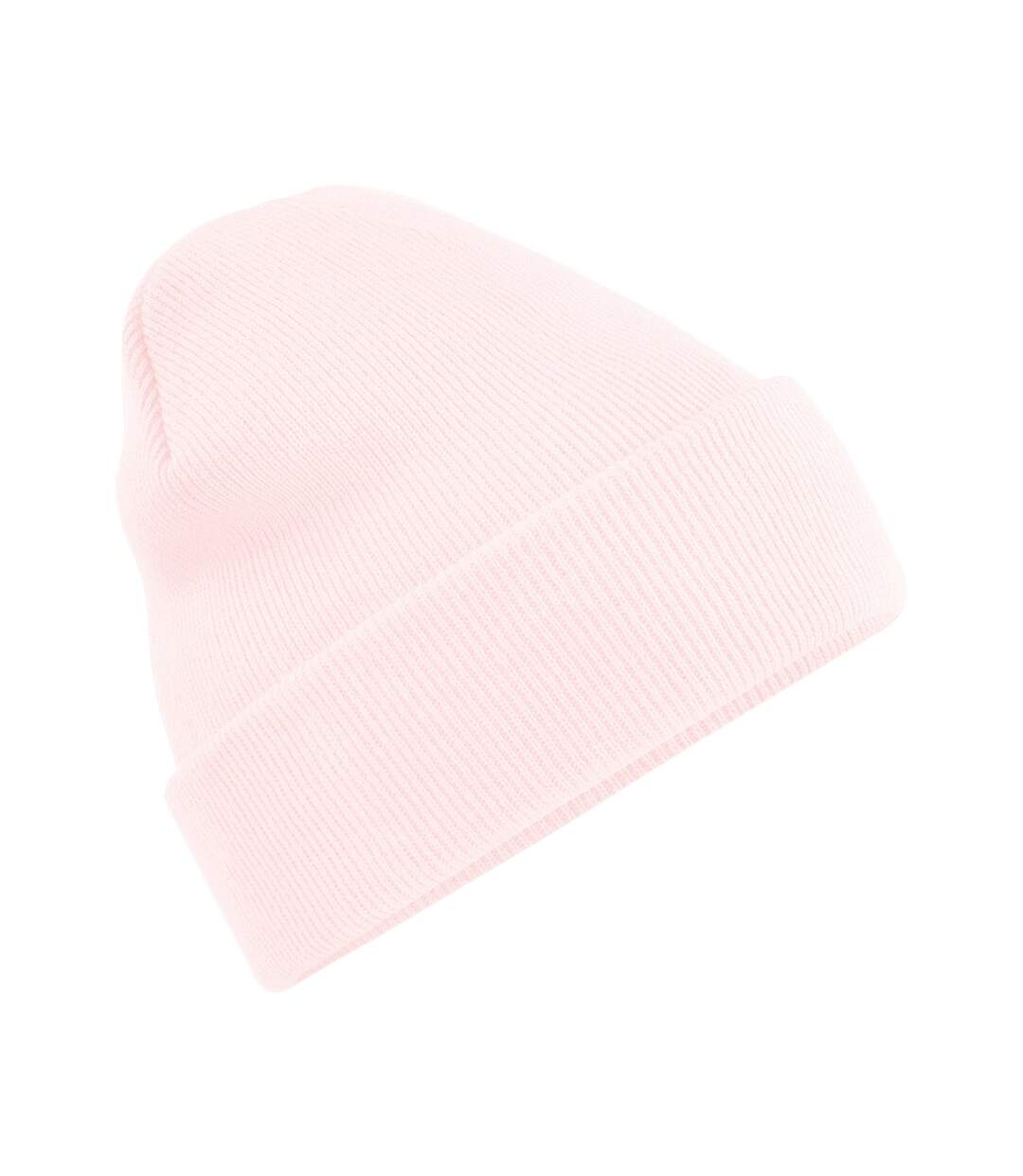 Bonnet à revers mixte rose pastel Beechfield