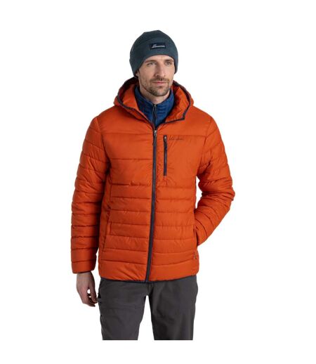 Mens compresslite viii hooded padded jacket carnelian orange Craghoppers